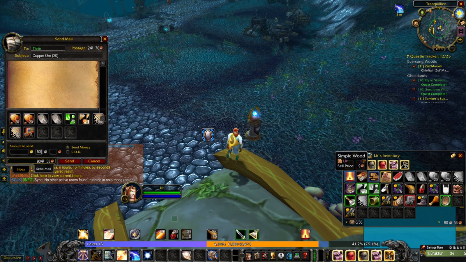 A guild letter from Lïr gives Thrïïr twenty copper ore and fifty silver